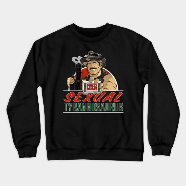 Sexual Tyrannosaurus Crewneck Sweatshirt by RMFD ART